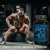 OPTIMISED-RESEARCH-LABS-CLOMEDEX-POT-BODYBUILDER-IN-POSING-BRIEFS-SAT-ON-TYRE-WITH-LIFTING-BELT-OVER-SHOULDER, WITH-TEXT-FINISH-STRONG-RECOVER-STRONGER
