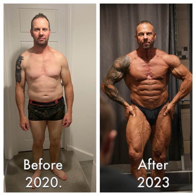 WOODIE-ONLINE-FITNESS-COACH-BEFORE-AND-AFTER-IN-SHORTS