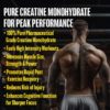 A poster outline additional benefits of taking creatine monohydrate.